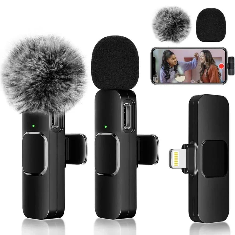 Wireless Clip-on Lavalier Microphone Set