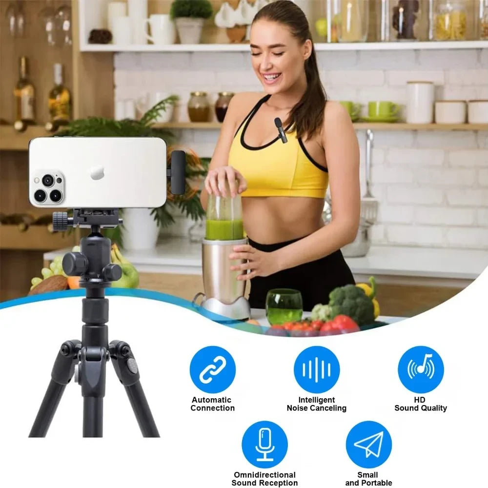 Wireless Clip-on Lavalier Microphone Set